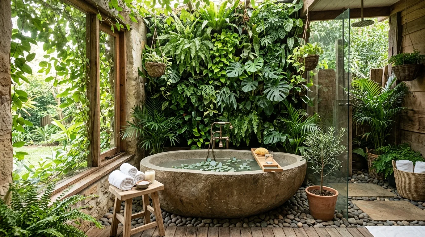 Try painted cabinetry in a natural green shade inspiration for a green bathroom.